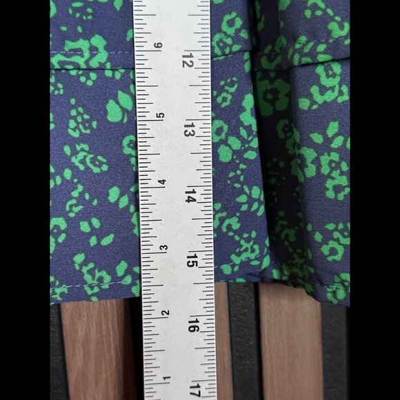 New Miss Behave Skirt 14 / L Womens Green Sadie Smocked Pleated Floral Pull On - Picture 4 of 6